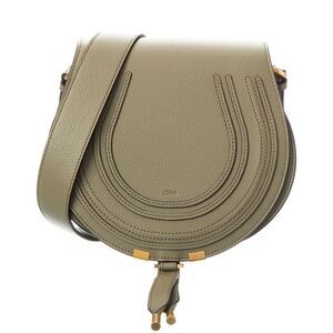 Chloé Marcie Small Leather Satchel, Green